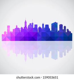 Abstract Colorful panorama city background