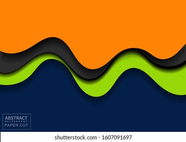 Abstract colorful paper cut background. Vector illustration.