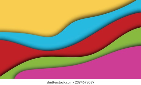 abstract colorful paper cut background with blank space for graphic design element