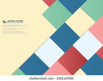 Abstract colorful paper cut design pattern background. You can use for ad, poster, artwork, presentation design. illustration vector eps10