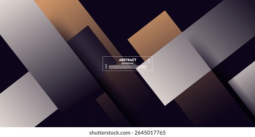 Papel colorido abstrato cortado com sobreposição de fundo quadrado. Design de padrão de forma de banner moderno simples e escuro. Vetor Eps10