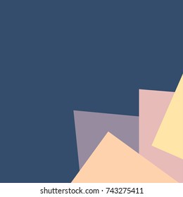 Abstract colorful paper on blue background, Rectangular design for business banner. Space for text. Creative geometric vector background.