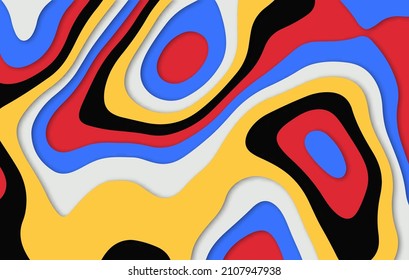 Abstract Colorful Papercut Background Design