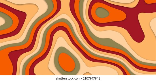 Abstract Colorful Papercut Background Design