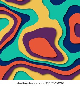 Abstract Colorful Papercut Background Design