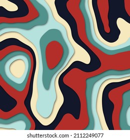 Abstract Colorful Papercut Background Design