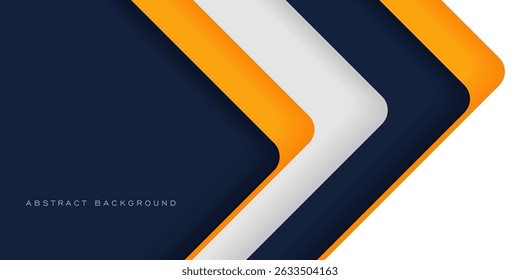 Abstrato colorido papel corte quadrado 3D fundo. As formas de cor do elemento azul e laranja se sobrepõem ao plano de fundo do padrão. Vetor Eps10