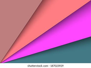Abstract colorful papers with blank space. Vector illustration
