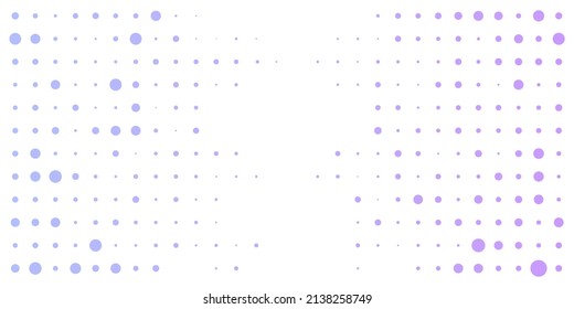 Abstract Colorful Partially Faded Spotted Pattern, Spots with Random Sizes and Changing Colors: Blue and Purple - Geometric Mosaic Texture - Generative Art, Vector Background Design