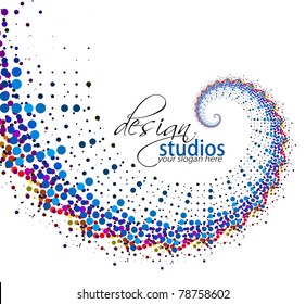 abstract colorful particles background, vector illustration