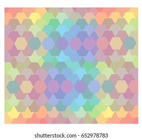 Abstract colorful pastel hexagon for background