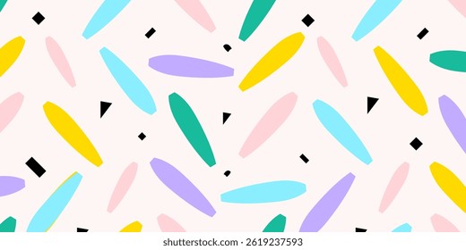Abstract Colorful Pastel Shapes Pattern Background Design