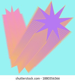 Una imagen abstracta de fondo de forma estrella pastel y colorida.