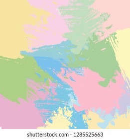 abstract colorful pastels  paint and rough texture background. creative colourful brush strokes for your design. modern Art. vector illustration 
