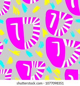 Abstract colorful patterm with funky element. The pattern can be used for coloring books, textile, design for kids.