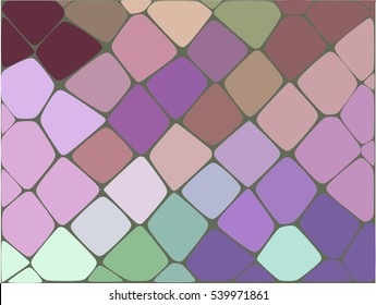 Abstract colorful pattern. Background consisting of elements of different shapes arranged in a mosaic style. Vector illustration. Pastel pink, blue colors