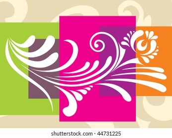 abstract colorful pattern background with creative floral pattern