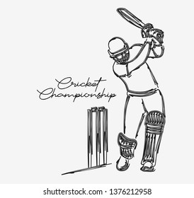 Patrón colorido abstracto con los antecedentes del campeonato de cricket de bateador y jugador de bolos. Utilícelo para portada, afiche, plantilla, folleto, decorado, volante, banner.