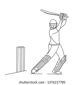 Abstract colorful pattern with batsman and bowler playing cricket championship background. Use for cover, poster, template, brochure, decorated, flyer, banner.