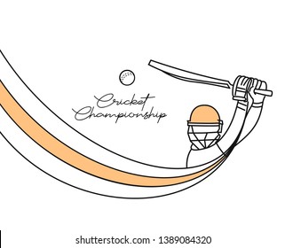 Abstract colorful pattern with batsman and bowler playing cricket championship background. Use for cover, poster, template, brochure, decorated, flyer, banner.