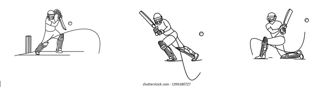 Abstract colorful pattern with batsman and bowler playing cricket championship background. Use for cover, poster, template, brochure, decorated, flyer, banner.