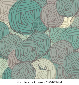 Abstract colorful pattern of the bunch of thread yarn. Knitting or crocheting yarn