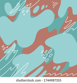 Abstract colorful pattern cartoon texture for doodle geometric background. Graphic trend shape for brochure cover template design. Flat hand drawn vector illustration
