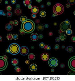 Abstract colorful pattern with circles. Geometry pattern for fabric. Round Circle Dots. Network Design, Technology Science, Vector Illustration. Perfect For Logo, Banner, Icon, Holiday Background.