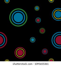 Abstract colorful pattern with circles. Geometry pattern for fabric. Round Circle Dots. Network Design, Technology Science, Vector Illustration. Perfect For Logo, Banner, Icon, Holiday Background.