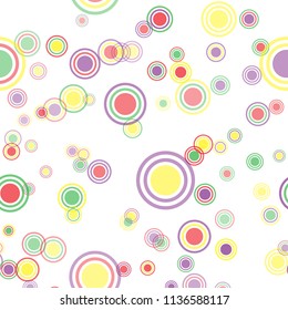 Abstract colorful pattern with circles. Geometry pattern for fabric. Round Circle Dots. Network Design, Technology Science, Vector Illustration. Perfect For Logo, Banner, Icon, Holiday Background.