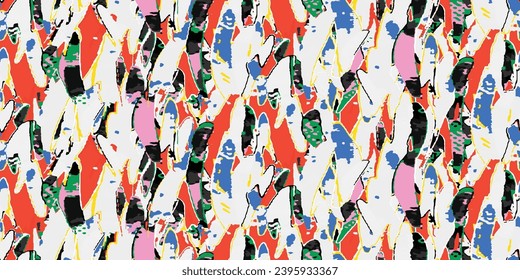 Abstract colorful pattern. Cute abstract contemporary seamless pattern.