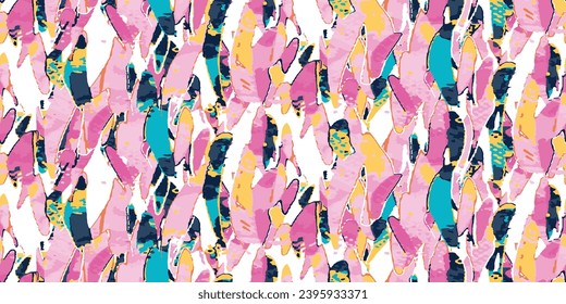 Abstract colorful pattern. Cute abstract contemporary seamless pattern.