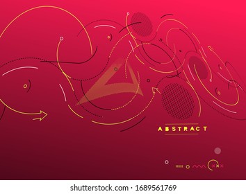 Diseño y fondo de patrones coloridos abstractos. Uso para diseño moderno, portada, afiche, plantilla, folleto, decorado, volante, banner.