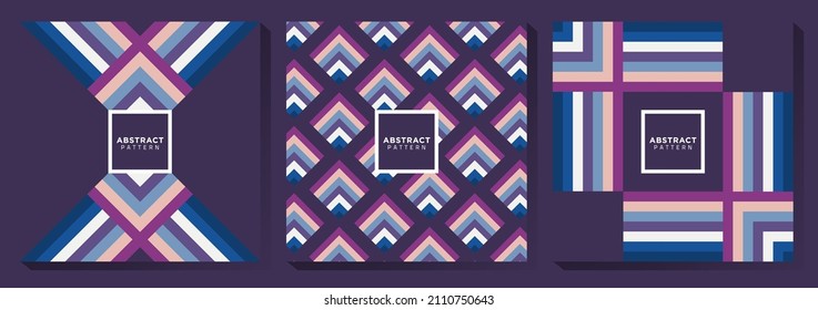 Abstract Colorful Pattern Design Set