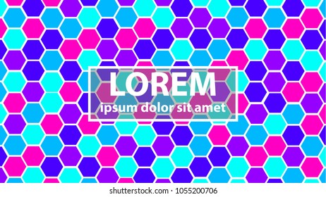 Abstract colorful pattern hexagon background vector.Modern design for your prints, cards, flyers, brochures, posters, banners, presentation etc.