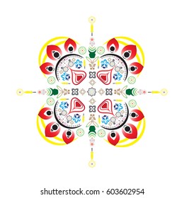 Abstract colorful pattern, an idea from candle light,  fabric print, cloth texture, soft color for background, vector illustration