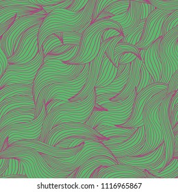 Abstract colorful pattern with leaves. Seamless floral background. Vector illustration