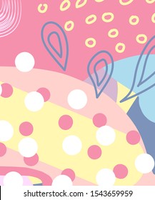 Abstract colorful pattern and many decorative bright splashes of texture design. Vector image.