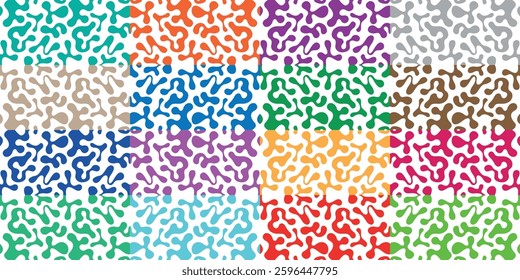 Abstract Colorful Pattern. Modern Digital Art with Organic Shapes and Gradient Textures.