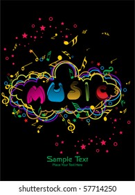 fondo musical de patrón colorido abstracto, ilustración vectorial
