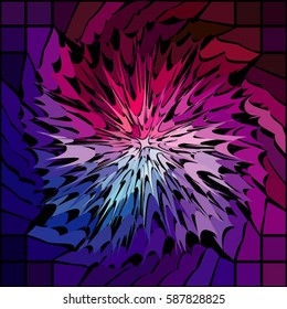 Abstract colorful pattern on a dark background. Stylish design with. messy spikes