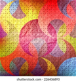 abstract colorful pattern over textured paper. creative vector background