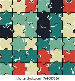 Abstract colorful pattern of puzzle 
