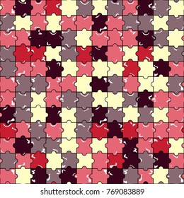 Abstract colorful pattern of puzzle 