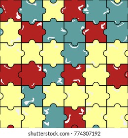 Abstract colorful pattern of puzzle 