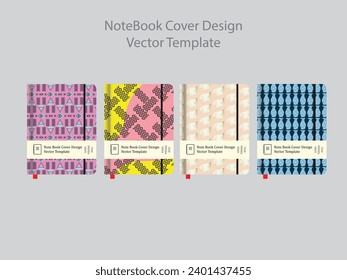 Abstract colorful pattern school office stationary, Vector fully editable design