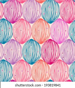 Abstract colorful pattern. Seamless ornate decorative background with multicolor clews