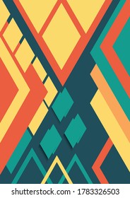 
Abstract colorful pattern  with squares and 
triangle llustration