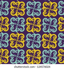 abstract colorful pattern with twirls