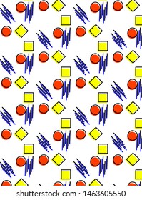 Abstract colorful pattern vector design template with geometric shapes